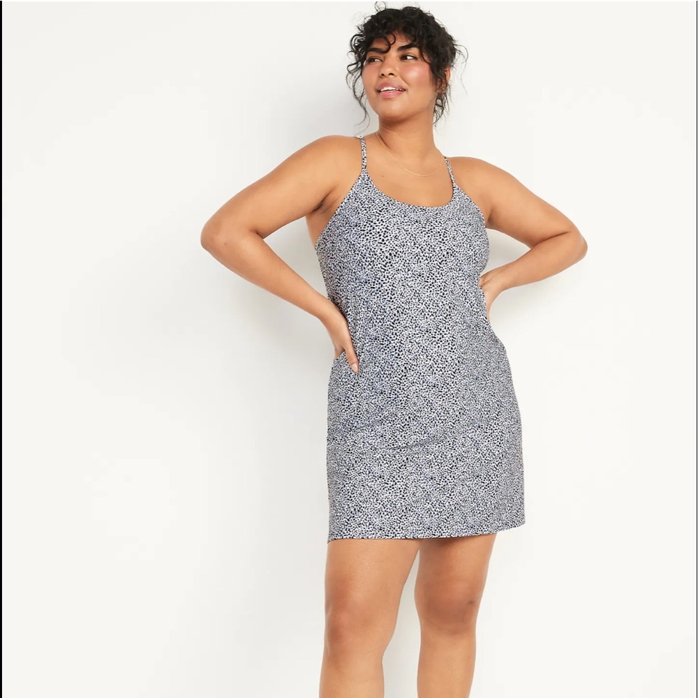 Old Navy Sleeveless PowerSoft Performance Racerback mini swing dress. Size S.